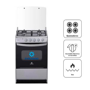 Cocina a Gas Indurama Coruña 4 Quemadores Spazio Plus Gris
