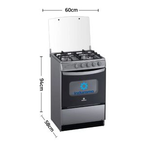 Cocina a Gas Indurama Coruña 4 Quemadores Spazio Plus Gris