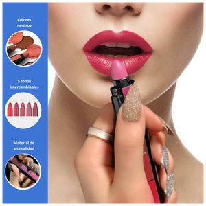 Labial en Barra 5 Colores Ever Beauty Color 01 + Labial en Barra 5 Colores Ever Beauty Color 04