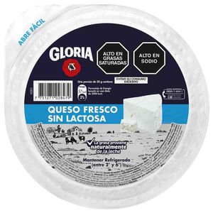 Queso Fresco GLORIA Sin Lactosa Bolsa 400g