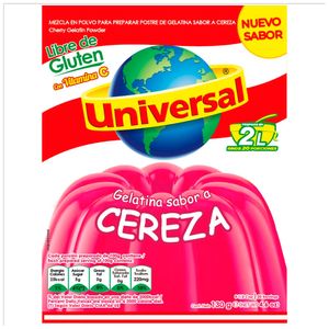 Gelatina UNIVERSAL Sabor a Cereza Bolsa 130g