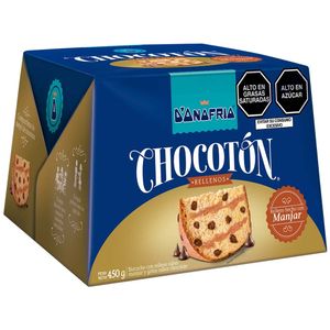 Panetón DONOFRIO de Chocolate Relleno con Manjar Caja 450g