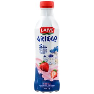 Yogurt Griego LAIVE Sabor a Fresa Botella 800g