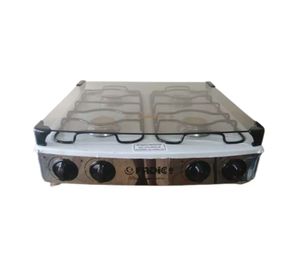 COCINA DE MESA 4 HORNILLAS TOTAL ACERO INOX TAPA DE VIDRIO JAZMIN 20" FADIC+ Encendedor de Cocina