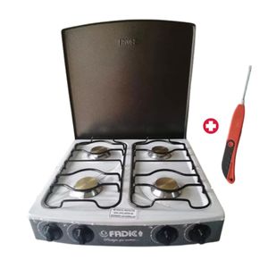 COCINA DE MESA 4 HORNILLAS CON TAPA JAZMIN 20" `+ ENCENDEDOR DE COCINA