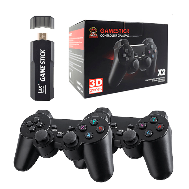 Retro Game Stick – Consola de juegos retro Revisit juegos clásicos con 9  emuladores integrados, más de 10,000 juegos, salida HDMI 4K y controlador