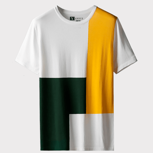 Polo Hombre Yansus Tricolor Blanco Amarillo Verde Militar