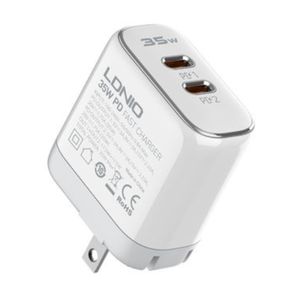 Cargador de Carga Rápida 35w con Doble USB-C Incluye Cable Lightning a USB-C 1 m