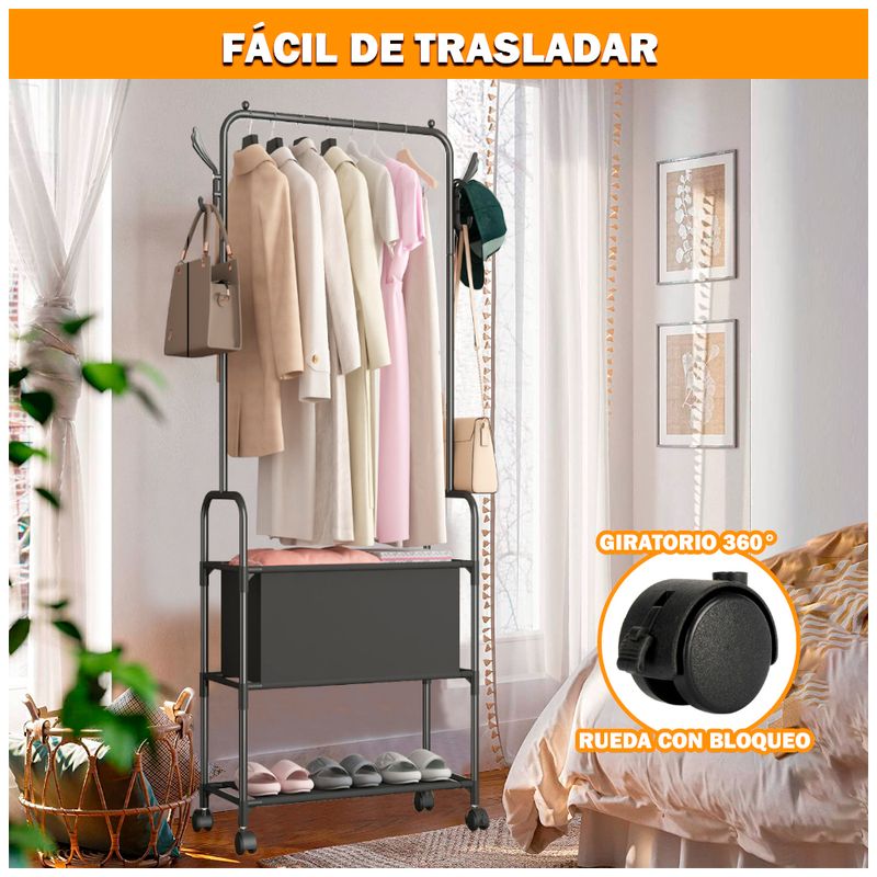 Colgador de Ropa Tendedero Organizador Plegable Perchero 4 Niveles