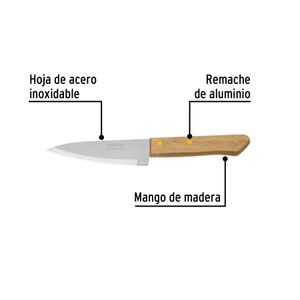 Cuchillo de Chef 5 pulgadas Mango de Madera Pretul 23079
