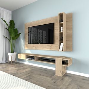Centro de Entretenimiento 65″ Gravatai Mesa de TV y Panel Movenda Duna