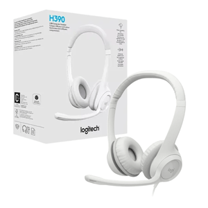 Audifono C/Microfono Usb Logitech H390 Noise Cancelling White