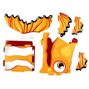 Mascara Para Armar Fiesta Crafts 3D Pez Payaso