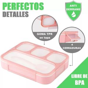 Lonchera Anti derrame de 4 Divisiones