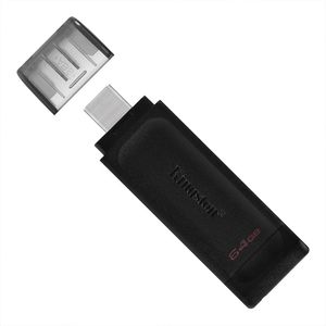 Memoria USB 3.2 Kingston Data Traveler 70, 64GB de capacidad, Gen 1, negro