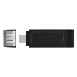 Memoria USB 3.2 Kingston Data Traveler 70, 64GB de capacidad, Gen 1, negro
