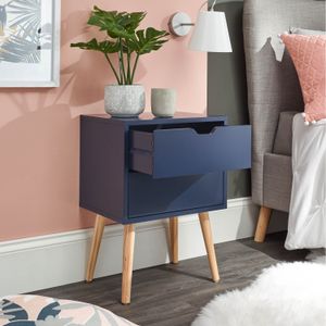 Velador Vintage Luna Ventitas Home Azul Acero