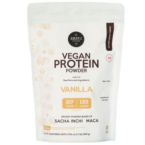 Proteína Vegana AMARU Superfoods Sabor a Vainilla Doypack 500g