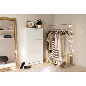 Zapatera VIVA HOME Fortaleza 3 Cajones Blanco
