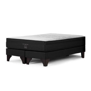Dormitorio Europeo Tempo King + Respaldo Issey Azul