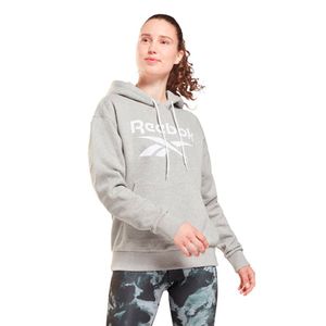 Polera Reebok Mujer Identity Big Logo Fleece Hoody Plomo