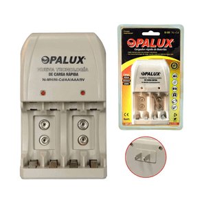 Cargador de Baterías / Pilas Recargables 9V/AA/AAA Opalux Beige