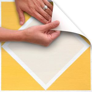 Láminas de Vinil para Piso o Pared Contact Diamantes Amarillo 6 unidades