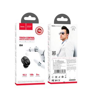 Mini Audífono BT V5.3 Handsfree Hoco E64 Negro Inalámbrico De Alta Calidad y Durabilidad