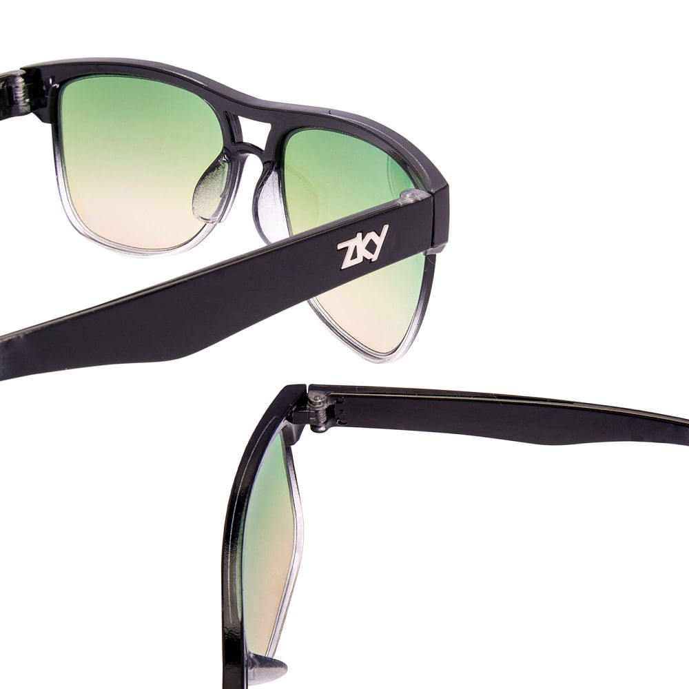 Lentes de Sol ZKY ZKCRV8505 UV400 Color Negro con Amarillo Real Plaza