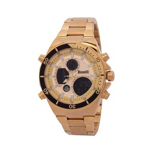 Reloj Boselli B524 Acuático Doble hora Color Dorado