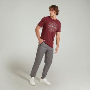 Polo Aereal Cuello Redondo Basico Diseño9 Burgundy Hombre