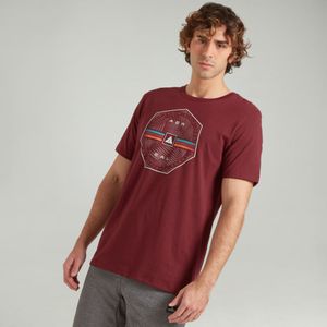 Polo Aereal Cuello Redondo Basico Diseño9 Burgundy Hombre