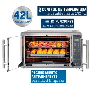 Horno Electrico digital Oster con freidora de aire 42L TSSTTVFDDAF