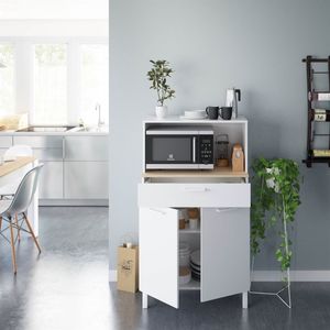Mueble para Microondas Moderno Robert Blanco