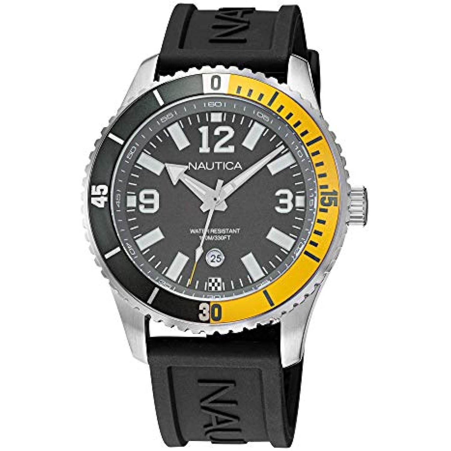 Timex Reloj analógico de acero inoxidable de 1.732 in para hombre