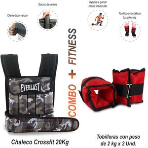 Tobilleras con Pesas de 2kg  y Chaleco Crossfit