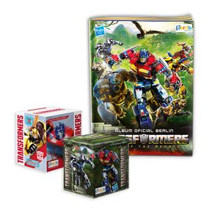 Album Transformers Editorial Berlin Tapa Blanda y 2 Cajitas de 100 Sobres