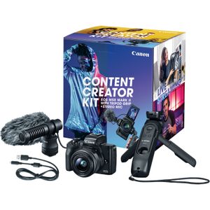 Cámara Mirrorless Canon Eos M50 Mark Ii con Lente de 15 45Mm Kit Content Creator Negro