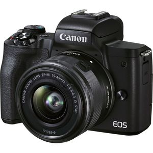 Cámara Mirrorless Canon Eos M50 Mark Ii con Lente de 15 45Mm Kit Content Creator Negro