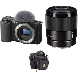 Cámara Mirrorless Sony Zv E10 con Lente de 35Mm F 1.8 y Kit de Bolsa Negro