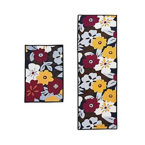 Set de Tapete para Cocina Diseño Flores Marca Divi