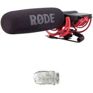 Kit de Micrófono de Cañón Rode Videomic Montado en Cámara con Parabrisas Dead Cat