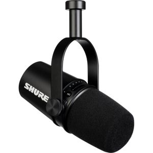 Kit de Micrófono para Podcast Shure Mv7 con Auriculares Shure Srh440 y Soporte para Micrófono Negro