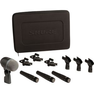 Kit de Micrófonos para Batería Shure Dmk57 52 para Presentaciones en Vivo con Soporte y 4 Cables