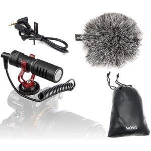 Micrófono de Video Condensador Cardioid Movo Photo Vxr10 Negro