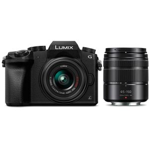Kit Panasonic Lumix G7 Cámara Mirrorless con Dos Lentes Memoria y Bolsa para Cámara