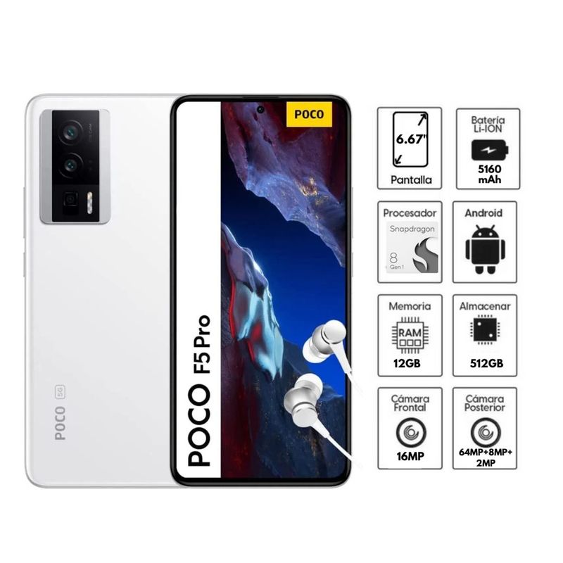 Celular POCO F5 Pro 512GB ROM 12GB RAM, Snapdragon 8+ Gen 1