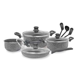 Set de Ollas de Ultragranito Finezza 11 pzas FZ-X1705M Gris