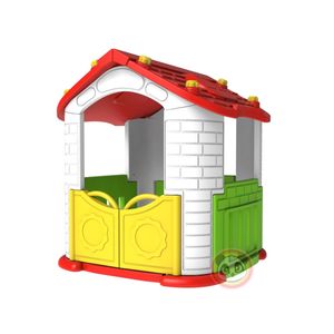 Casita infantil para niños color amarilla con verde