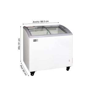 Congeladora Oster con puerta de vidrio OS-PSCFX7001W 208L Blanco